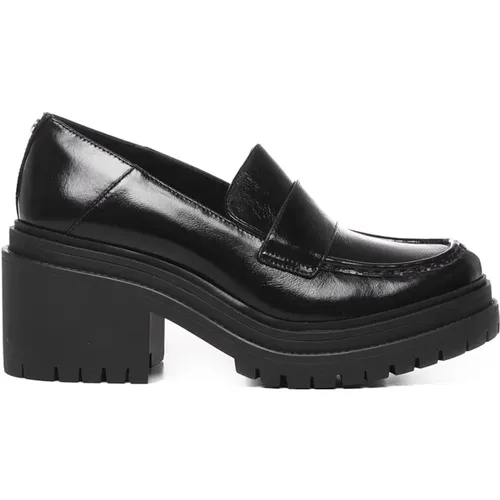 Schwarze flache Schuhe mit Monogramm MK , Damen, Größe: 37 EU - Michael Kors - Modalova