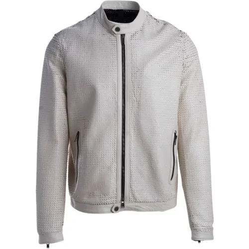 Stylish Leather Light Jacket , male, Sizes: L - Tagliatore - Modalova