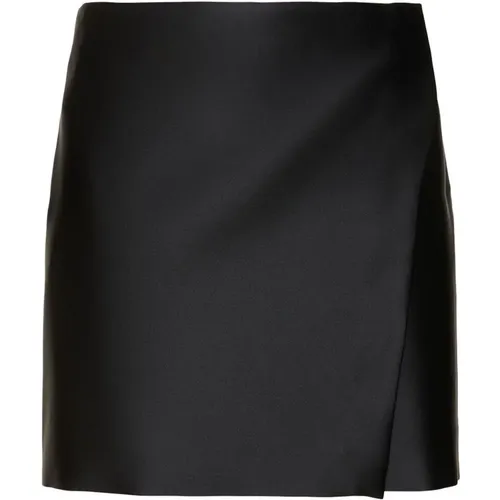 Duchesse Satin Wrap Mini Skirt , female, Sizes: XS - Philosophy di Lorenzo Serafini - Modalova