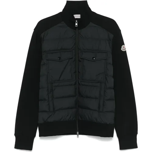 Sweater with Quilted Inserts , male, Sizes: M, S - Moncler - Modalova