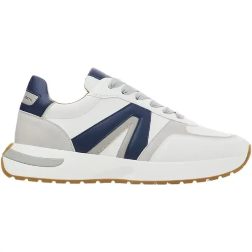 White Blue Grey Runner Sneakers , male, Sizes: 8 UK, 6 UK, 10 UK, 7 UK, 9 UK - Alexander Smith - Modalova