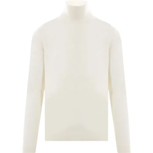 Merino Wool Ivory Turtleneck Sweater , male, Sizes: S - Roberto Collina - Modalova