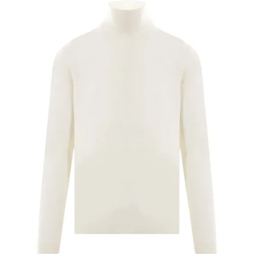 Merino Wool Ivory Turtleneck Sweater , male, Sizes: S, M, XL, L - Roberto Collina - Modalova