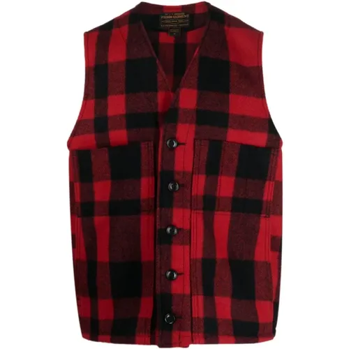 Plaid Wool Gilet , male, Sizes: S, L, M - Filson - Modalova