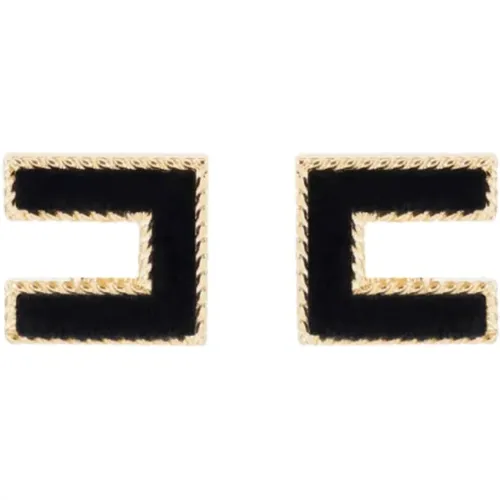 Logo Ohrringe , Damen, Größe: ONE Size - Elisabetta Franchi - Modalova