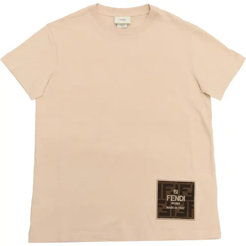 Rosa Jersey Crew Neck T-shirt Fendi - Fendi - Modalova