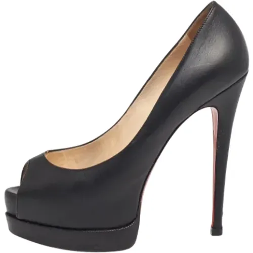 Pre-owned Leather heels , female, Sizes: 5 1/2 UK - Christian Louboutin Pre-owned - Modalova