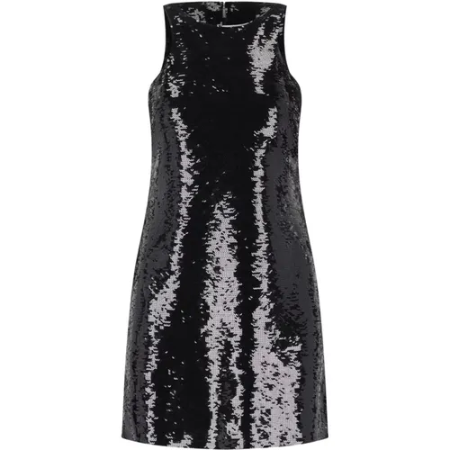 Schwarzes Pailletten Mini Kleid , Damen, Größe: S - Michael Kors - Modalova