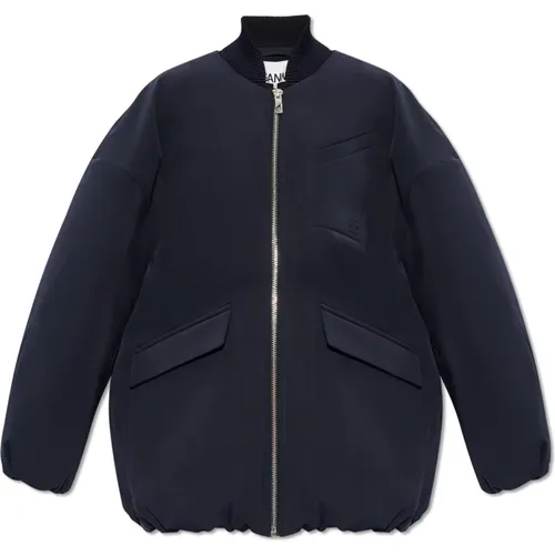 Oversize jacket , female, Sizes: S/M, L/XL - Ganni - Modalova