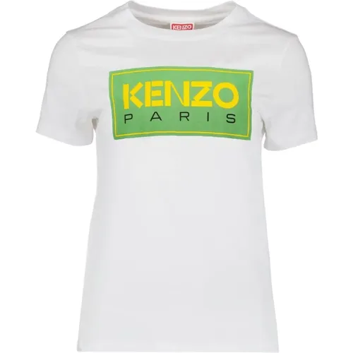 Bedrucktes Logo Rundhals T-Shirt - Kenzo - Modalova