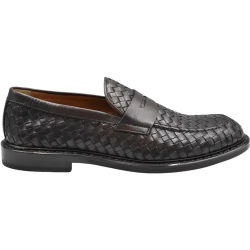 Brauner Penny Loafer Straw Intreccio , Herren, Größe: 44 EU - Doucal's - Modalova