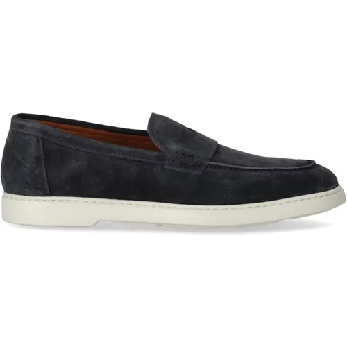 Marineblaue Wildleder-Loafer,Loafers - Doucal's - Modalova