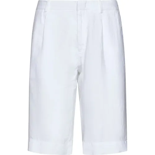Weiße Leinen Shorts , Herren, Größe: L - Malo - Modalova