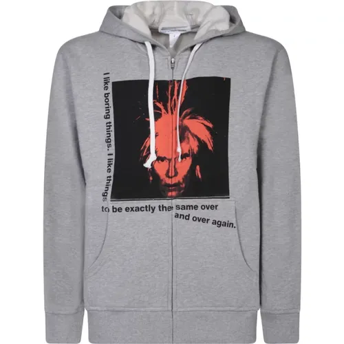 Grauer Baumwoll-Hoodie Sweatshirt Ss24 , Herren, Größe: M - Comme des Garçons - Modalova