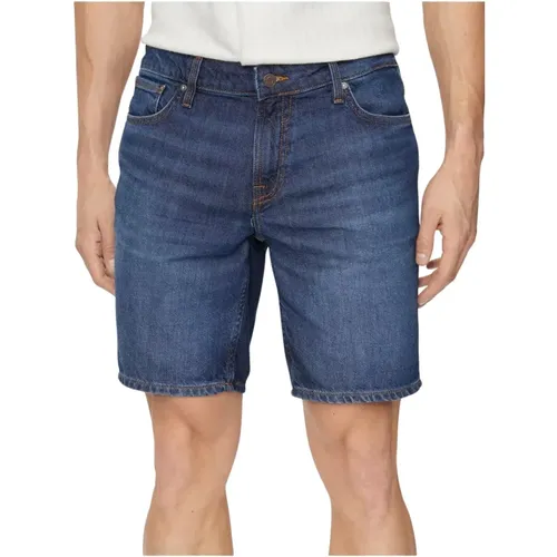 Denim Slim Stretch Bermuda Shorts - Guess - Modalova