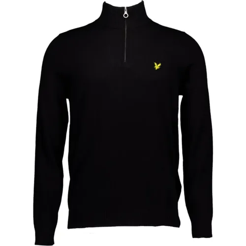 Schwarzer Pullover Kn1927v , Herren, Größe: S - Lyle & Scott - Modalova