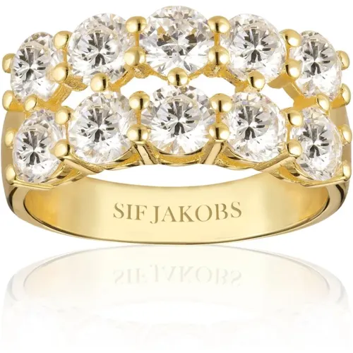 Belluno Due Vergoldeter Ring mit Zirkonia - Sif Jakobs Jewellery - Modalova