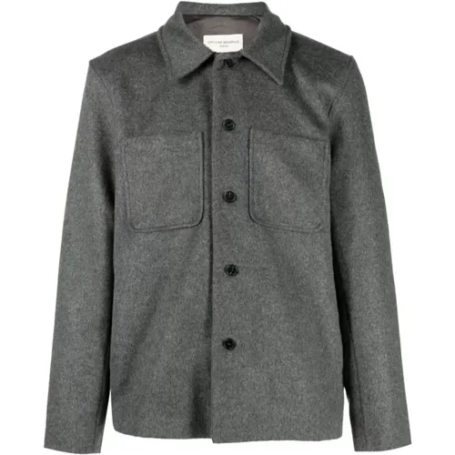 Mid Grey Harrison OVS Jacket , male, Sizes: XL - Officine Générale - Modalova