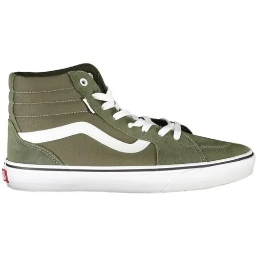 Grüne High-Top Sneakers mit Kontrastdetails , Herren, Größe: 43 EU - Vans - Modalova