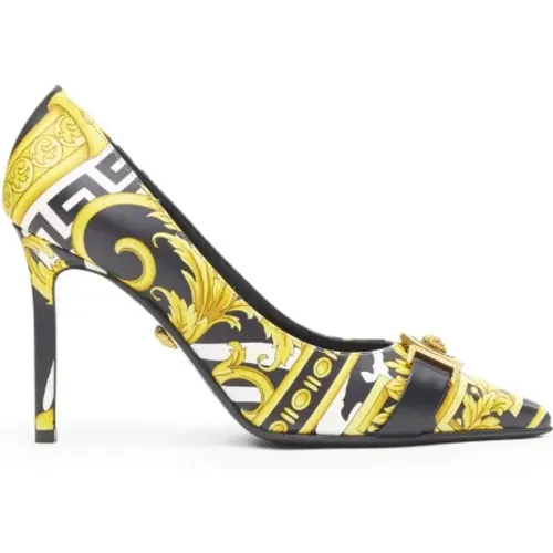 Pre-owned Leather heels , female, Sizes: 7 UK - Versace Pre-owned - Modalova
