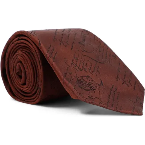 Luxurious Silk Tie Nude & Neutrals , male, Sizes: ONE SIZE - Berluti - Modalova