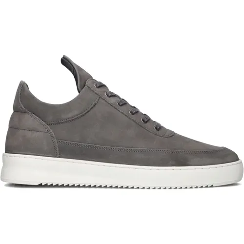 Niedrige Organische Wildleder Sneakers , Damen, Größe: 44 EU - Filling Pieces - Modalova