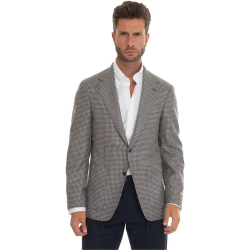 Houndstooth Jacket with 2 Buttons , male, Sizes: M, 3XL, 2XL - Canali - Modalova