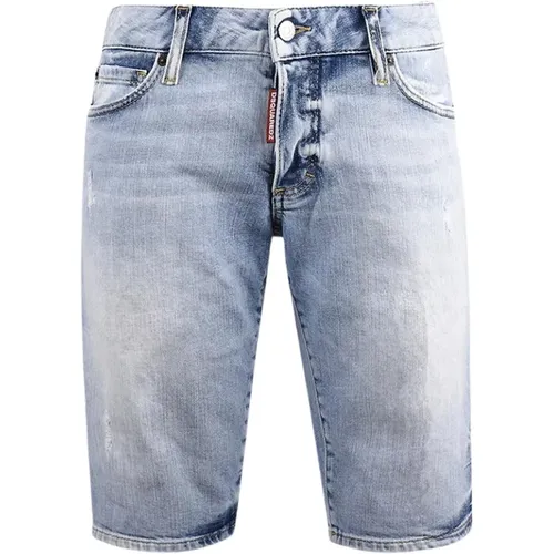 Blaue Bermuda-Shorts für Frauen , Herren, Größe: 2XS - Dsquared2 - Modalova