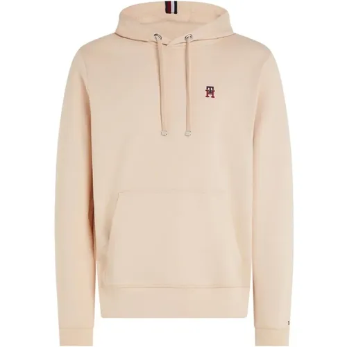 Hoodie with Logo Embroidery , male, Sizes: L - Tommy Hilfiger - Modalova