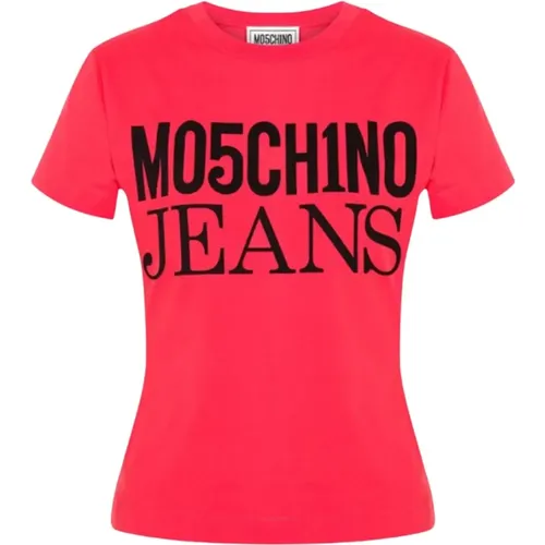 Kurzarm Mode T-Shirt , Damen, Größe: S - Moschino - Modalova
