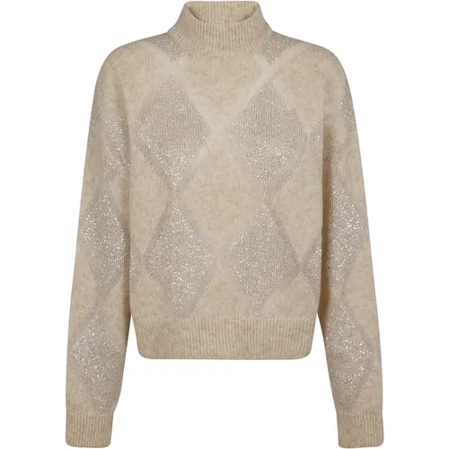 Argyle Wolle Mohair Pullover - BRUNELLO CUCINELLI - Modalova