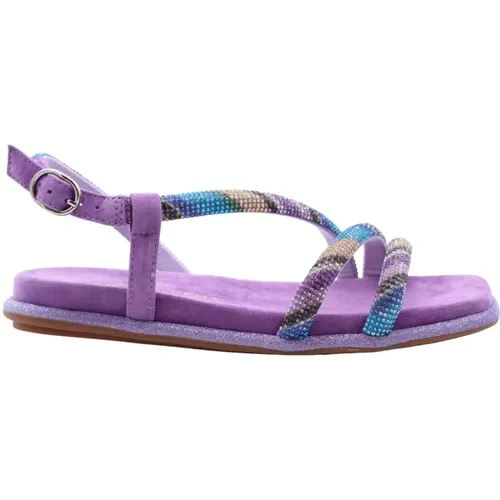 Flache Sommer Sandalen , Damen, Größe: 40 EU - Alma en Pena - Modalova