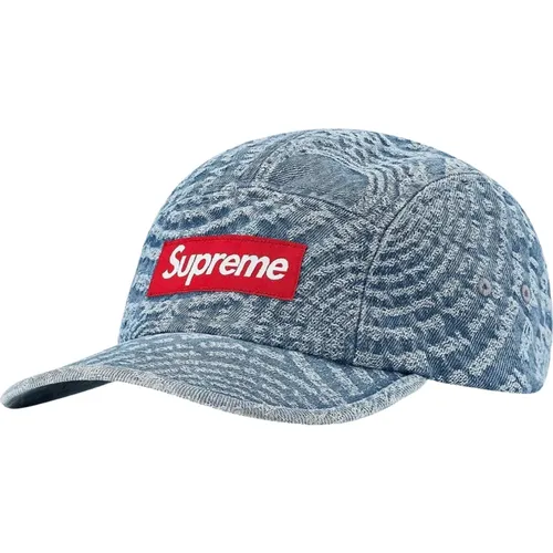 Jacquard Denim Camp Cap , unisex, Sizes: ONE SIZE - Supreme - Modalova