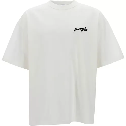 Logo Print T-shirt and Polo in , male, Sizes: M - Purple Brand - Modalova