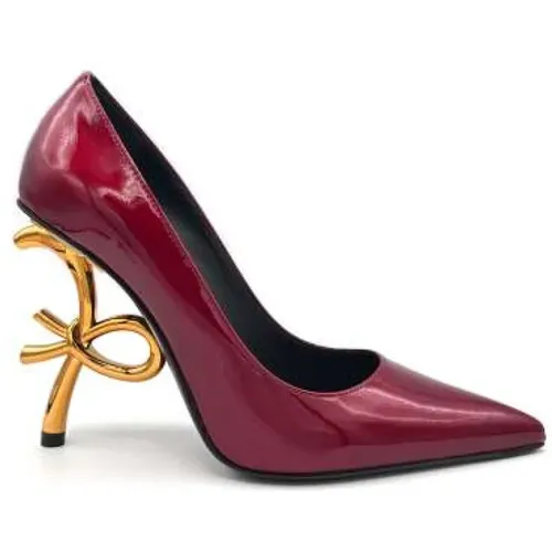 Ruby Patent Sculpture Heel Pumps , female, Sizes: 3 UK, 5 UK, 4 UK - Roberto Festa - Modalova