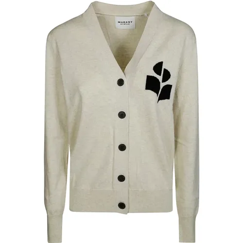 Baumwoll Logo Cardigan für Frauen , Damen, Größe: 2XS - Isabel Marant Étoile - Modalova