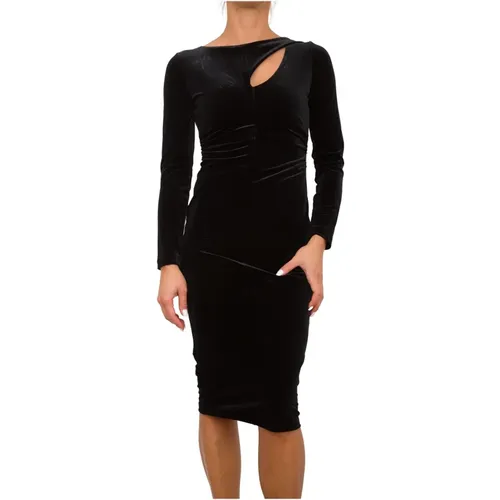 Elegantes Schwarzes Kleid , Damen, Größe: XS - Armani Exchange - Modalova