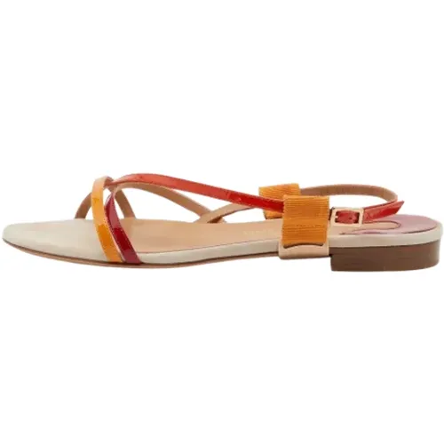 Pre-owned Leather sandals , female, Sizes: 5 1/2 UK - Salvatore Ferragamo Pre-owned - Modalova