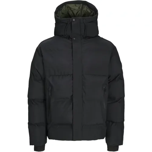 Herren Steppjacke mit Kapuze , Herren, Größe: M - jack & jones - Modalova