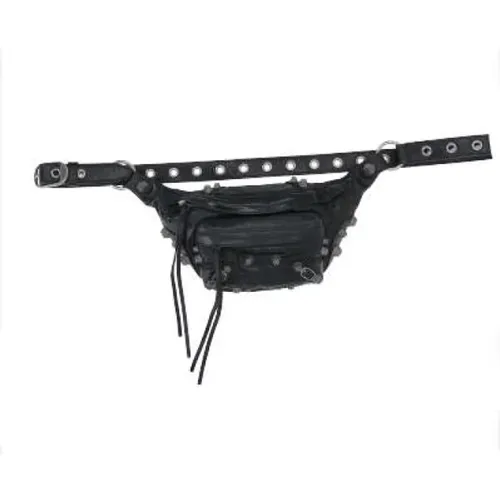 Leather Arena Studded Belt Bag , male, Sizes: ONE SIZE - Balenciaga - Modalova