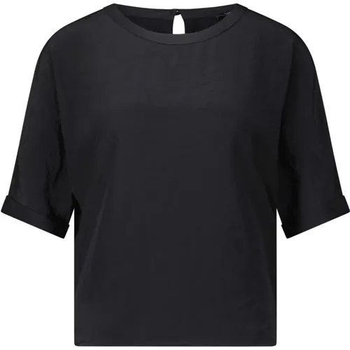 Satin Front T-Shirt , Damen, Größe: L - LUISA CERANO - Modalova