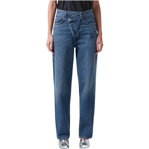 Straight Criss Cross Jeans Agolde - Agolde - Modalova