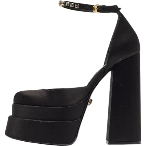 Pre-owned Satin heels , female, Sizes: 5 1/2 UK - Versace Pre-owned - Modalova