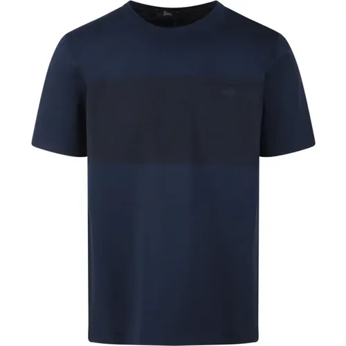 Cotton Stretch Scuba T-Shirt , male, Sizes: 2XL, L - Herno - Modalova