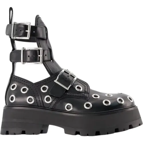 Ankle Boots - - /White - Leather , female, Sizes: 6 UK - alexander mcqueen - Modalova