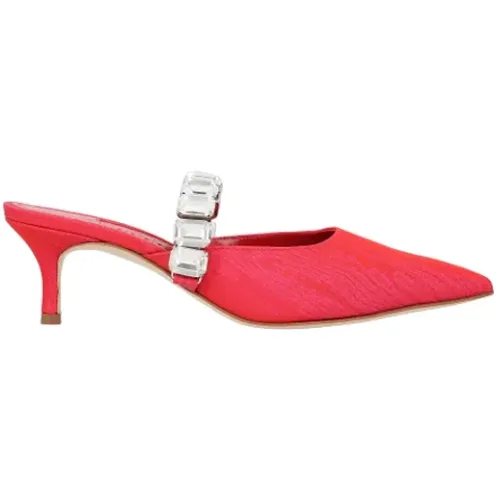 Canvas mules , female, Sizes: 6 1/2 UK - Manolo Blahnik - Modalova