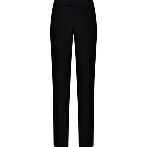 Trousers with Logo Appliqué , male, Sizes: XL, M - Versace - Modalova