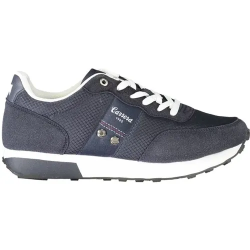 Blaue Polyester-Sneaker mit Kontrastdetails , Herren, Größe: 42 EU - Carrera - Modalova