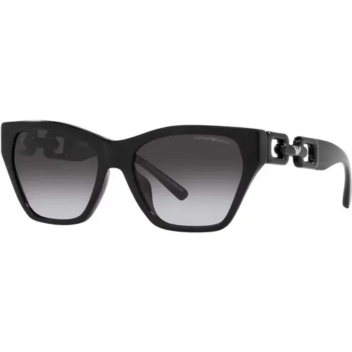 Sunglasses with Gradient Smoke Lenses , female, Sizes: 55 MM - Emporio Armani - Modalova