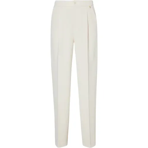 Cream Chino Trousers with Elastic , female, Sizes: L, 2XS, S, XS, M - Liu Jo - Modalova